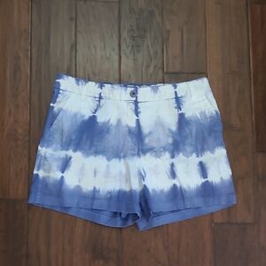 Crown & Ivy women's stylish blue tie-dye Caroline shorts size 12